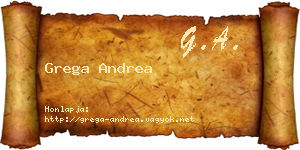 Grega Andrea névjegykártya
